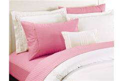 China Polyester Cotton Sheet Set 4pcs Sateen Stripe Bedding Set Egyptian Cotton supplier