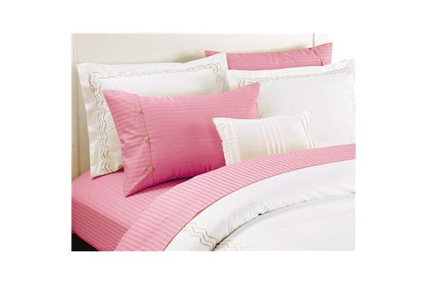 Polyester Cotton Sheet Set 4pcs Sateen Stripe Bedding Set Egyptian Cotton