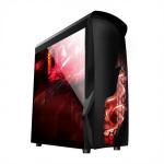 ETEK Airflow ATX Mid-Tower With Hollow & Transparent Front Panel Full Acrylic Left Side Panel for sale