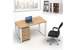 China Wooden Pc Modern Computer Desks 1.2M White Metal Material With Drawers supplier