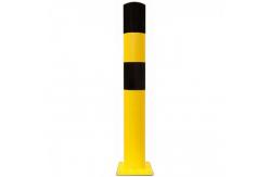 China 1.2m Yellow Steel Pipe Safety Bollard Black Bull XL Warehouse Bollards supplier
