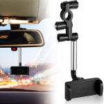 360 Degree Rotation Rear View Mirror Phone Holder Multifunctional 71mm width for sale