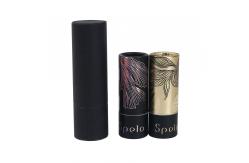 China Black Paper Lipstick Tube Packaging Customized With Shiny Silver Mechanism supplier