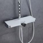 360 Swivel Spout Jet SPA Spray L Design Stainless Steel Shower Set