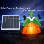 CE ROHS Li Battery Solar Emergency Lights 2 Bulbs Solar Home Lighting Kit