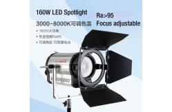 China 160 Watt LED Studio Lights Spotlight Photography 3000~8000k Manual DMX512 Control supplier