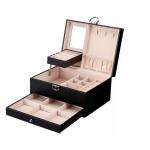 Exquisite Necklace Bracelet Storage Box Sturdy Embossed PU Leather for sale