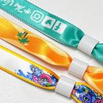 Promotion Event Woven Cloth Wristbands with Acceptable OEM and Custom Logo for sale