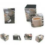 Factory directly sales small square metal tin box can for tea or coffee for sale