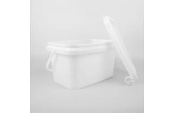 China 5L PP Tool Storage Bucket White Square Plastic Buckets Rectangular supplier