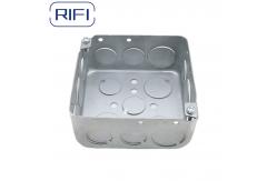China Galvanized Steel 4x4x1-1/2 Square Steel Electrical Box With Screw supplier