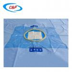 Disposable Cesarean C Section Surgical Drape cloth With Pouch Blue