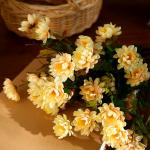 Shabby Chic Real Touch Artificial Flowers Floral Bouquet Daisy Tabletop Decorative for sale