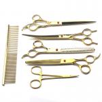 SGS Straight Dog Hair Thinning Scissors , Pet Grooming Scissors Set