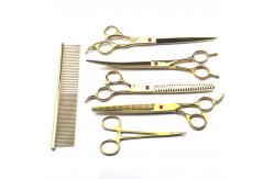 China SGS Straight Dog Hair Thinning Scissors , Pet Grooming Scissors Set supplier