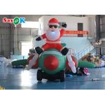 Oxford Cloth Inflatable Old Man LED Christmas Santa Claus Flying Airplane Blowing