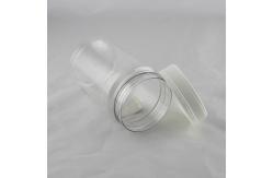 China 800ml Clear Plastic Cylinder Tubes , Gray PP Plastic Screw Lid supplier