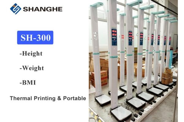 Ultrasonic LED Display 210CM Digital Height And Weight Scale