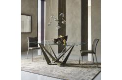 China geometric modeling Restaurant Dining Room Furnitures MDF Dining Table And Chairs supplier
