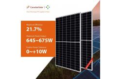 China 645W 650W Canadian Solar Modules 670W 675W Monocrystalline Pv Module Black Frame supplier
