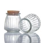 Wide Mouth Glass Pudding Jar Empty Clear Kitchen Yogurt Jam Honey Mousse Container