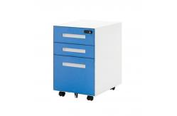 China 3 Drawer Steel File Cabinet Under Desk Movable Metal Filing Cabinet supplier