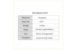 China Sustainable 150cm Stretch Chiffon Crepe Woven Fabric Poly Crepe Dress Material supplier