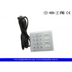 Metallic Industrial Numeric Keypad RS232 Stainless Steel 16 Key For Kiosk for sale