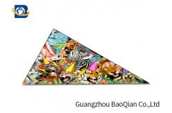 China Animal Image 3D Lenticular Ruler , Plastic Triangle Ruler Customized Logo supplier
