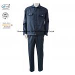 Navy Blue Fire Retardant Suit / Protective Flame Retardant Boiler Suit for sale