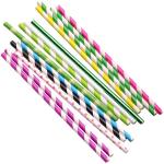 Wood Pulp Waterproof Paper Straws Earth Friendly Various Colors For Festival for sale