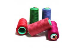 China 402 Dyed Polyester Sewing Thread Red Uv Bonded Polyester Thread supplier