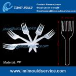 disposable plastic serving fork mould ,deserts fork mold in good delivery time for sale