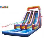 Custom SUMMER Amusement Park Outdoor Adult Water Inflatable Slide 14L x 5.5W x 7H Meter for sale