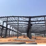 Multi Story Steel Structure Welding , Commercial Building Prefab Steel Construction for sale