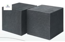 China Honeycomb Activated Carbon Cube Low Wind Resistance Better Function Of Adsorption supplier