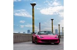 China Bubble Free Moisture Proof Pink Chrome Car Vinyl Wrap Mirror Effect supplier