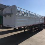 CIMC Iron Material 3 Axles 40-80 Tons Capacity Stake Type Heavy Cargo Van Type High Fence Warehouse Semi Truck Trailer for sale