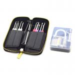 Combination Practice Padlock Set Stainless Steel 22pcs Auto Lock Pick Kit Set Transparent practice padlock pick set for sale