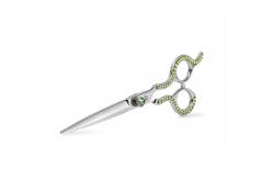 China 440c  Curved Blending Pet Hair Scissors , Dog Grooming Chunkers supplier