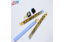China 5.0mmT Electrically Isolating Heat Sink Pad Blue Silicone Rubber For Notebook supplier