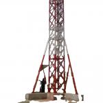 Rooftop Telecom Tower With Bracket Lightning Rod Fall Arrest Aviation Light for sale