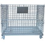 Warehouse Foldable Wire Container , 4 Gauge Wire Mesh Pallet Containers for sale