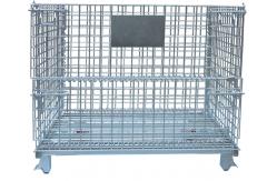 China Warehouse Foldable Wire Container , 4 Gauge Wire Mesh Pallet Containers supplier