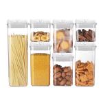7Pcs Plastic Multiple Size Food Airtight Storage Containers With Lids for sale