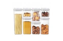 China 7Pcs Plastic Multiple Size Food Airtight Storage Containers With Lids supplier