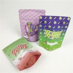 Resealable 3.5g Mylar Smell Proof Bags Heat Seal CMYK for sale
