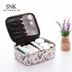 Standard Size Cartoon Printed Toiletry Cosmetic Bag With Handle Waterproof for sale