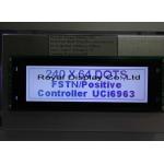 Customized Design Cog 240X64 Dots Graphic Lcd Display With Lcd Backlight