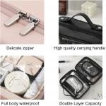 Multifunctional Transparent Double Travel Cosmetic Bag Case Waterproof Open Storage